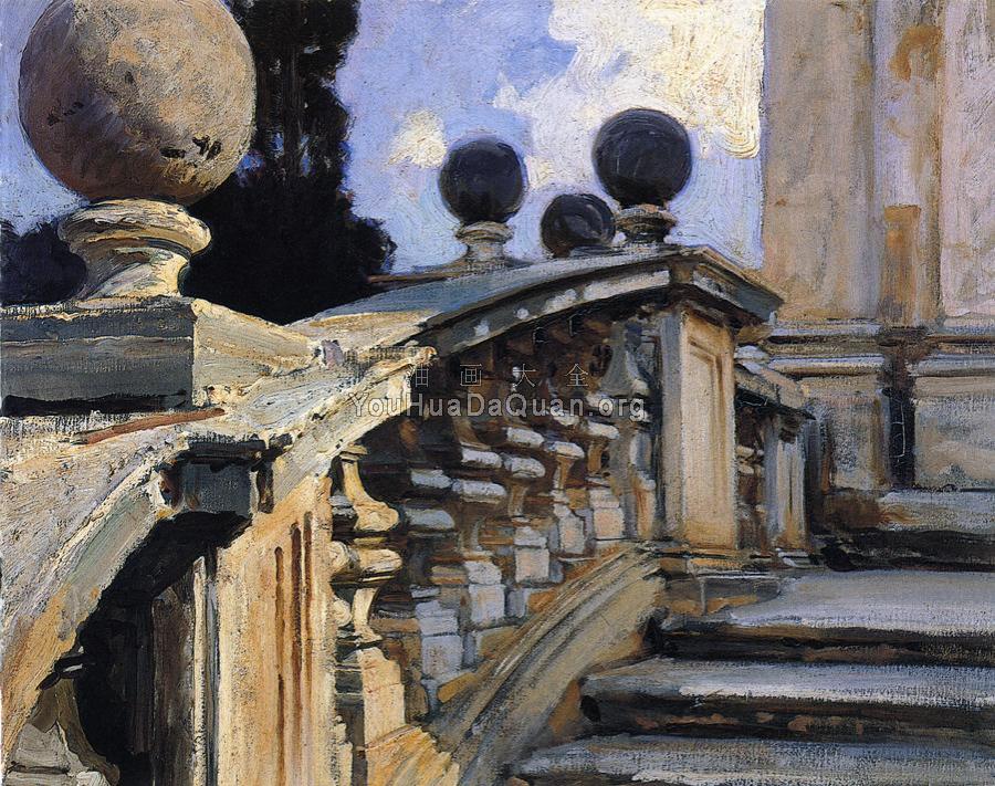 The Steps of the Church of S. S. Domenico e Siste in Rome - 约翰·辛格·萨金特